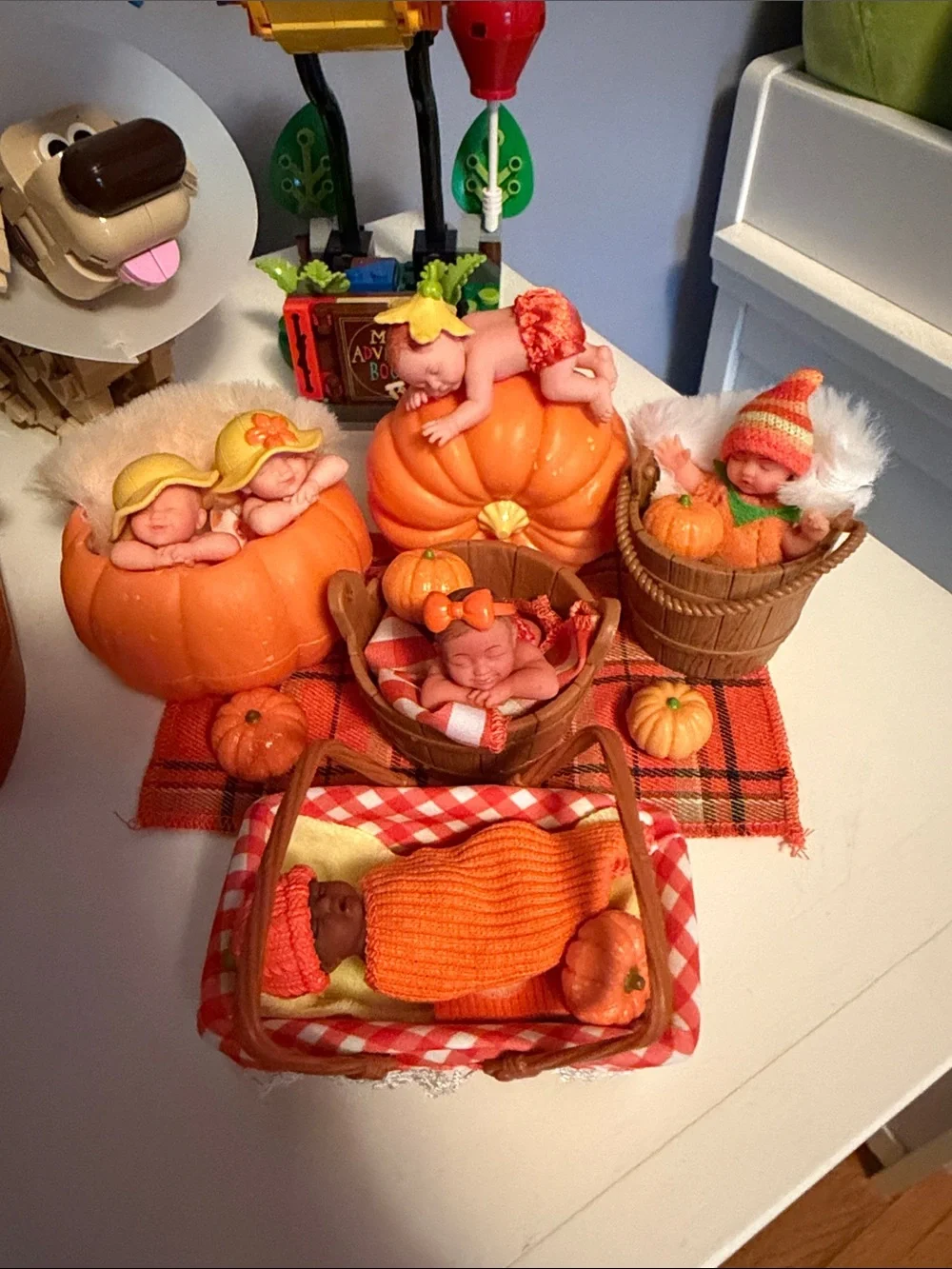 My mini baby in basket